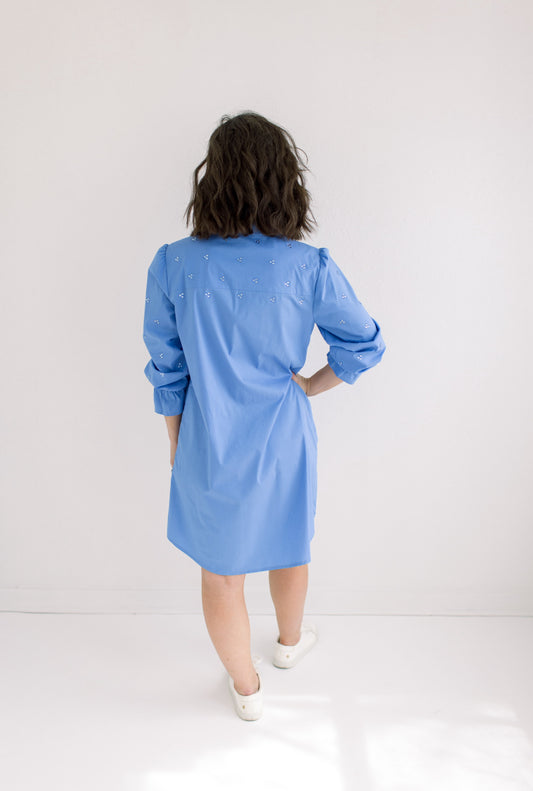 Gretchen Dress in French Blue