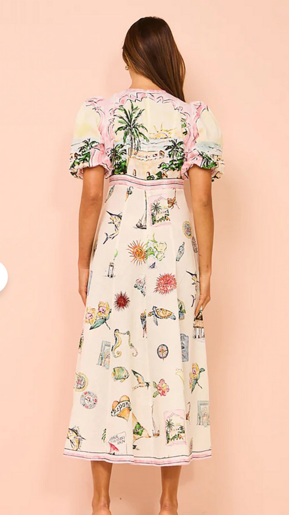 Paradise Print Midi Dress