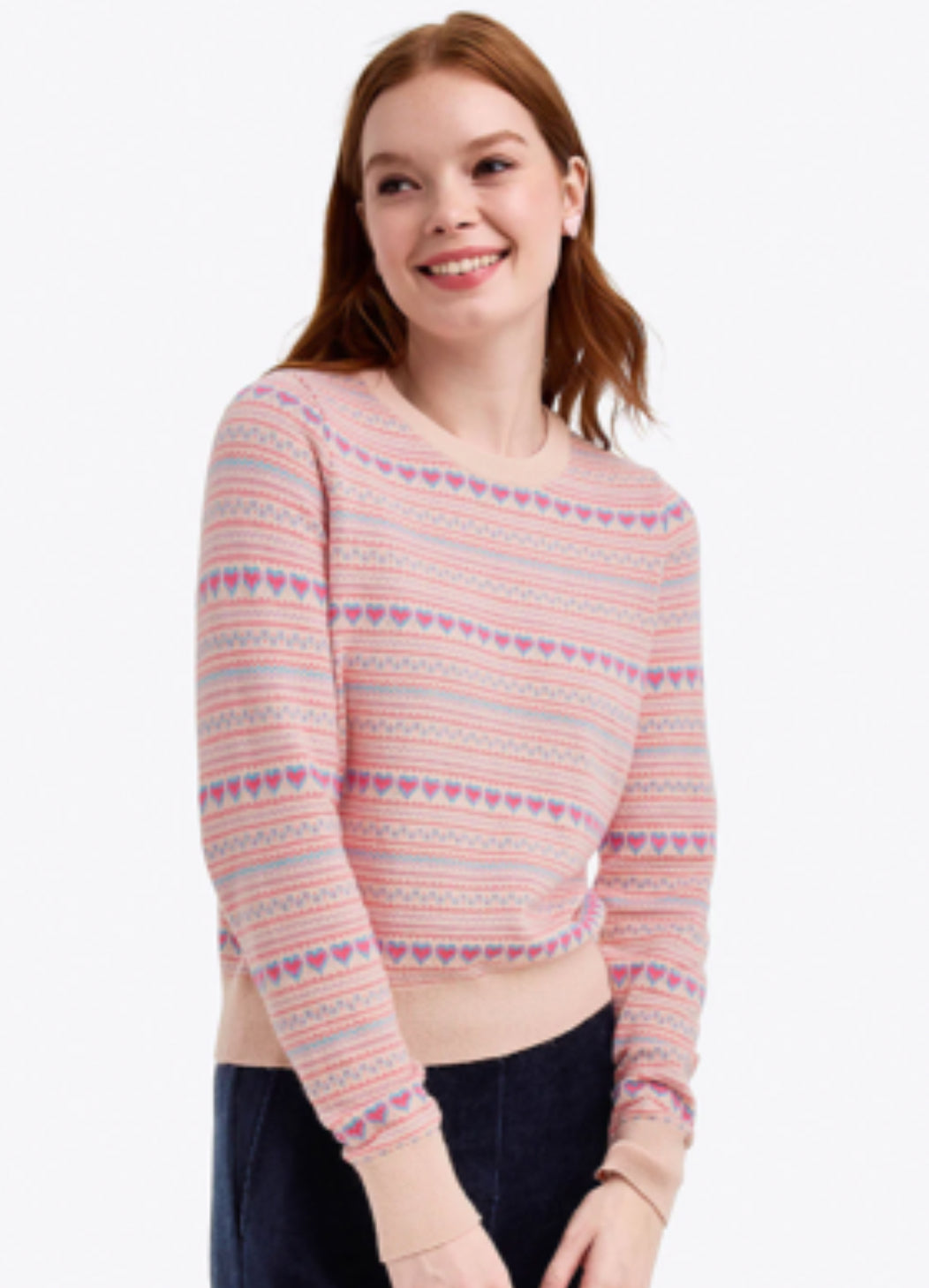 Pink Fairisle Crewneck Sweater