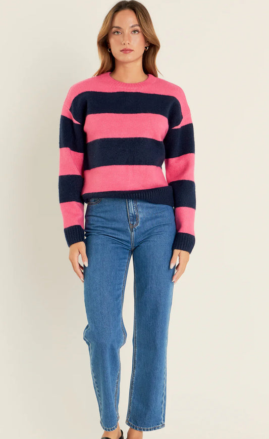 Bold Stripe Knit Sweater