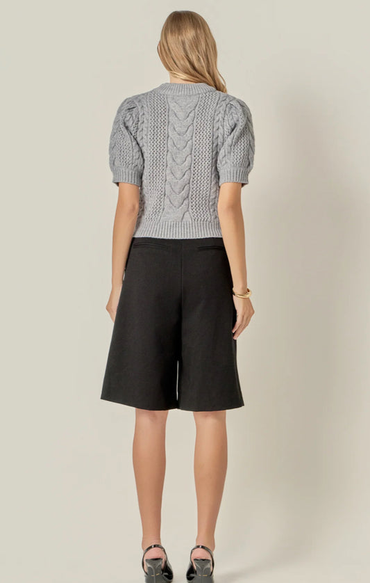 Puff Sleeve Sweater Top