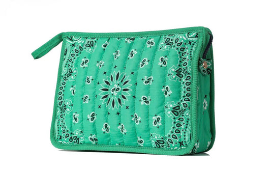 Bandana Print Pouch -Beau Kelly Green