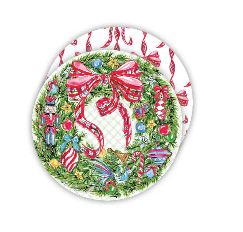 Christmas Wreath Paper Coasters