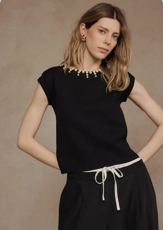 Pearl Trimmed Top