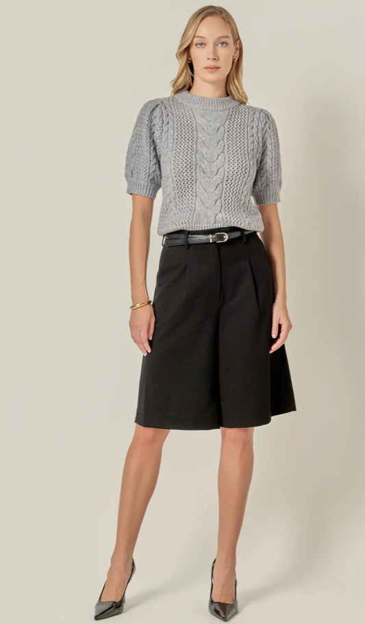 Puff Sleeve Sweater Top