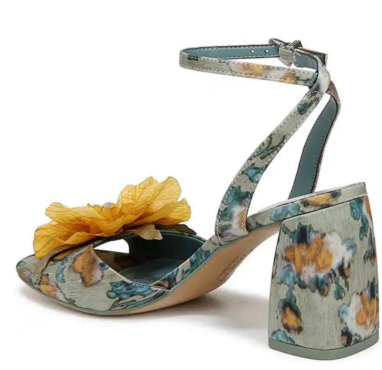 Circus NY by Sam Edelman Aria Flower Satin Ankle Strap Dress Sandals