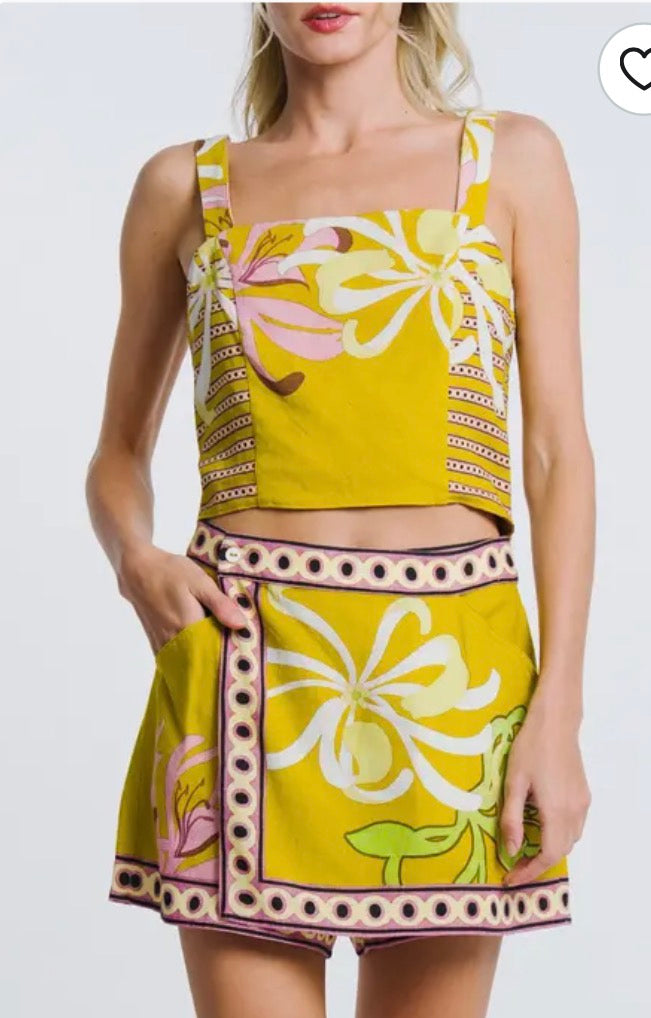 Yellow Print Top