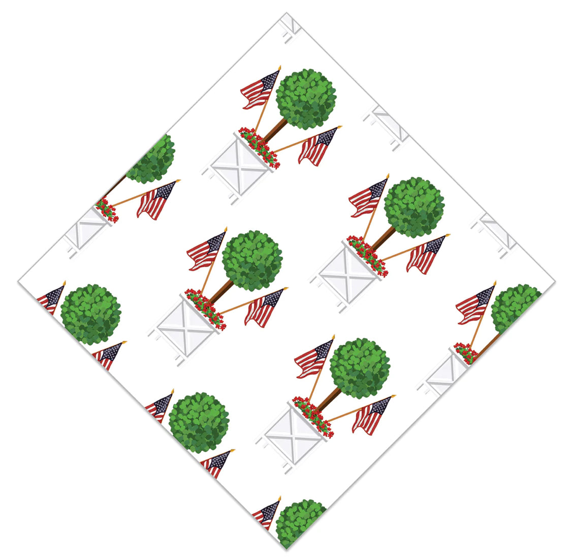 4” Patriotic Topiary Tree Coasters