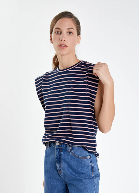 Stripe Sleeveless TShirt