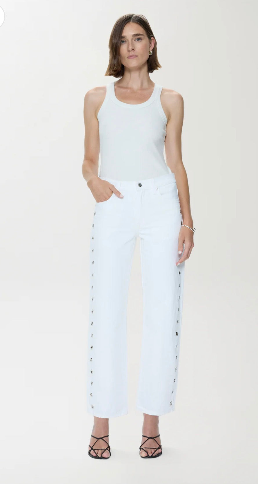 Lexi Bowed Straight in Vivid White