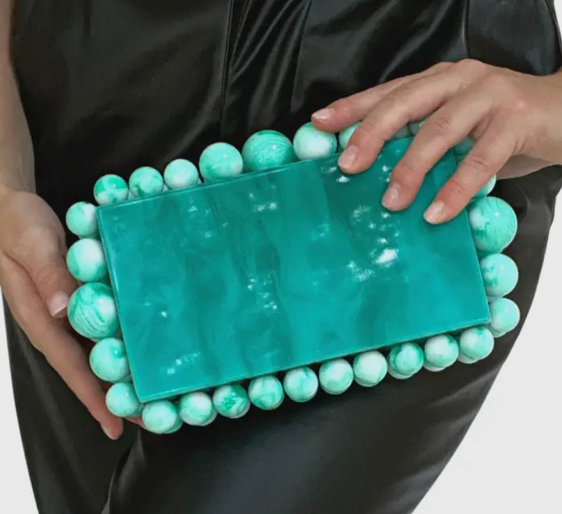 Cava Clutch in Seafoam