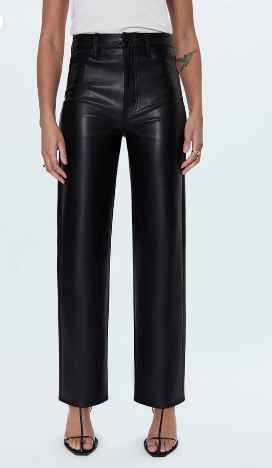 Cassie Leather Pant in Onyx