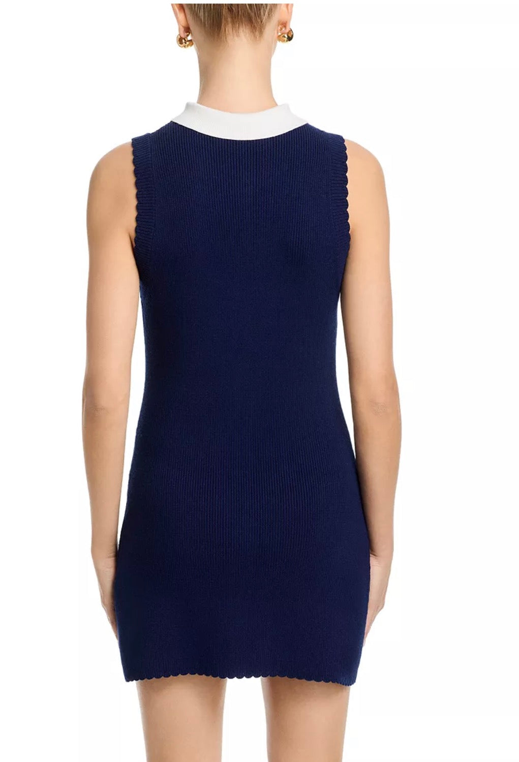 Bennet Rib Knit Collared Dress