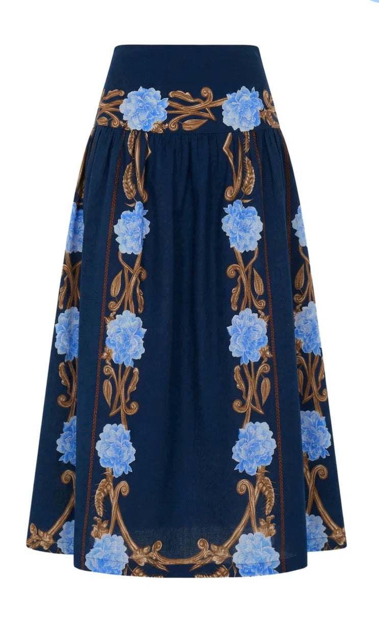 Kara Skirt in Harvest Navy