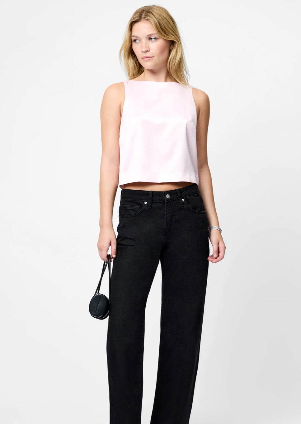 Carey Combo Velvet Bow Top