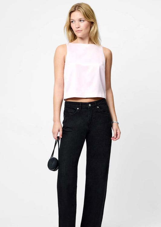 Carey Combo Velvet Bow Top