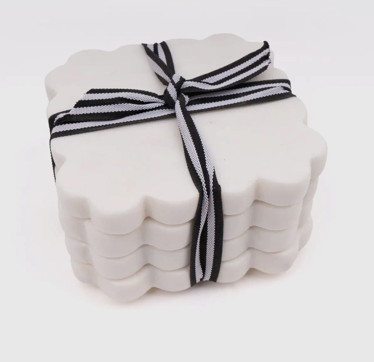 Marble Scalloped Coasters