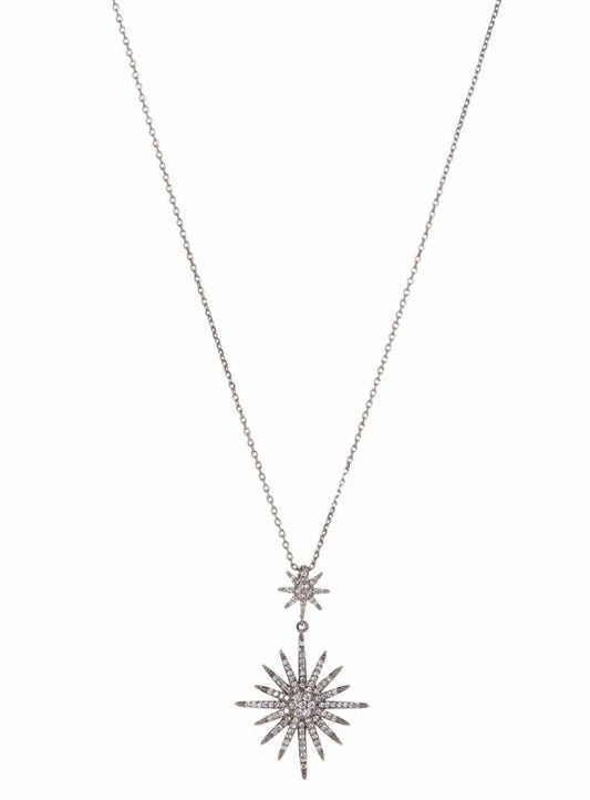 Theia Two Tier Gun Metal Necklace