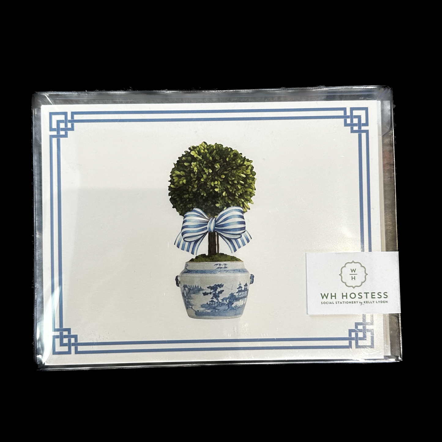 Striped Topiary Folded Notecards