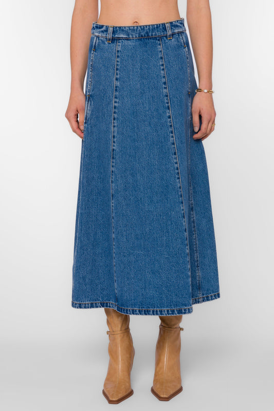 Deedee Denim midi skirt