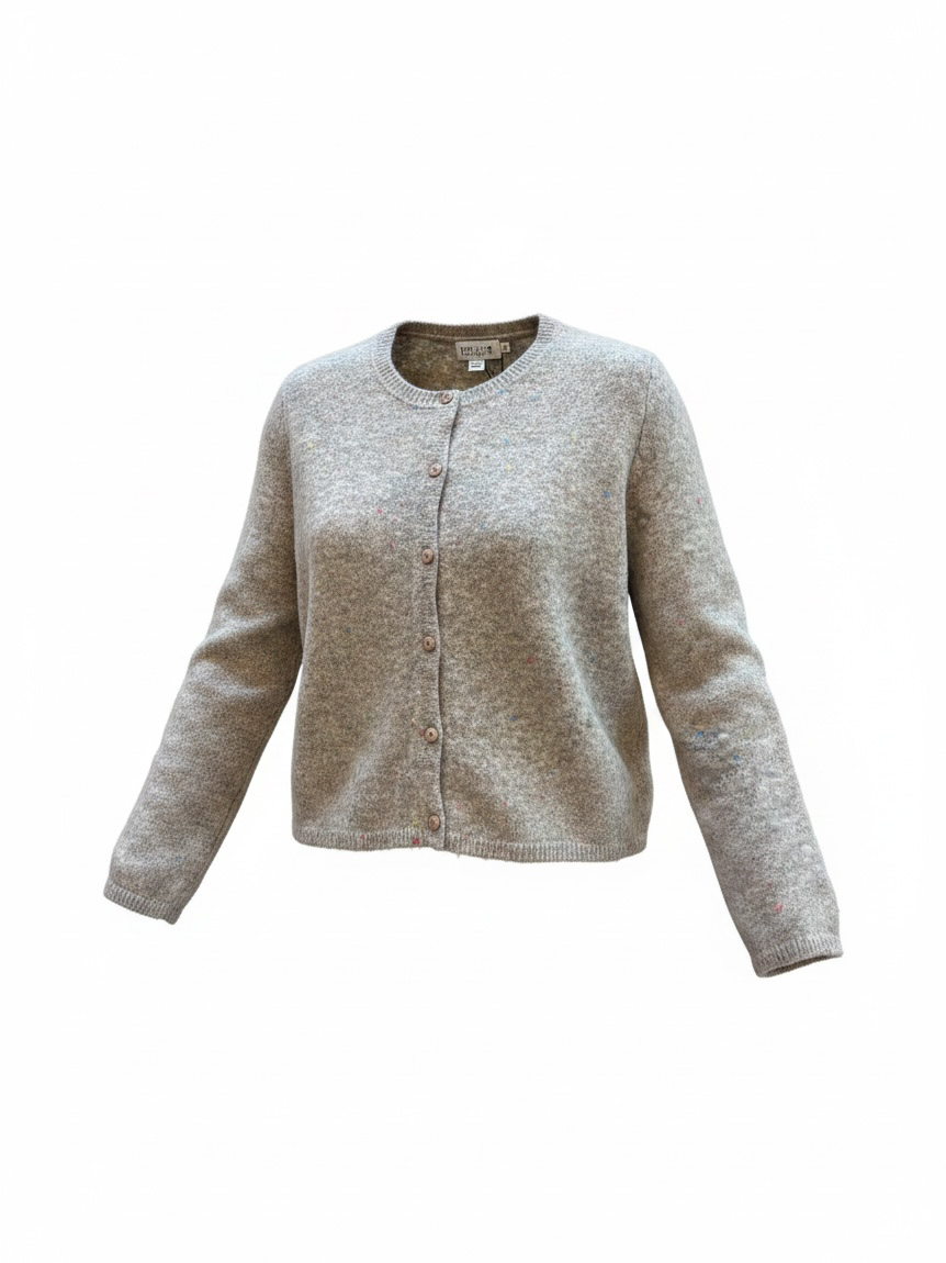 Camel Confetti Knit Cardigan