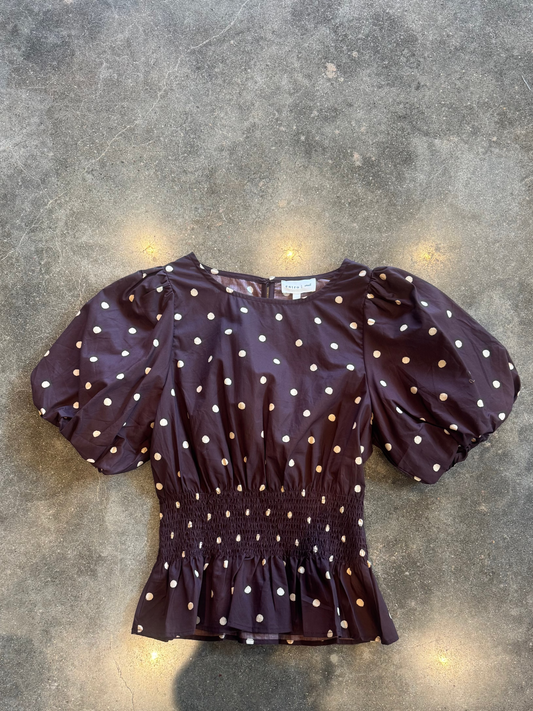 Peplum Polka Dot Top