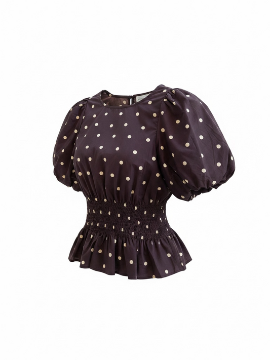 Peplum Polka Dot Top