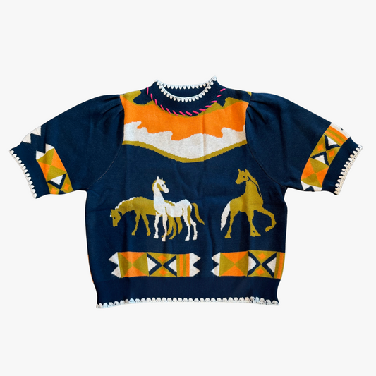 Short Sleeve Horse Top