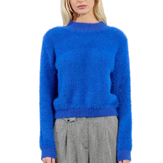 Royal Blue Eyelash Sweater