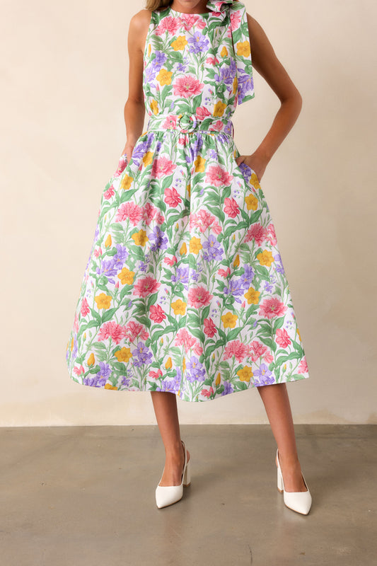 Thena Belted Midi Skirt