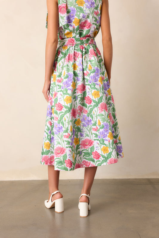 Thena Belted Midi Skirt