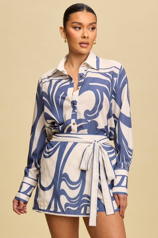 Swirl Shirt Skort Set