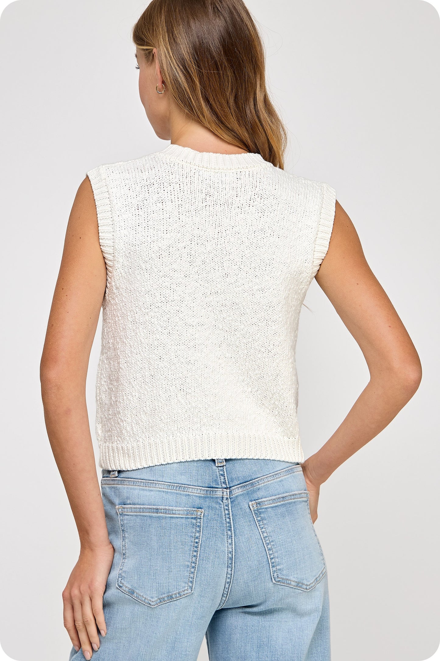 Button Up Sweater Vest
