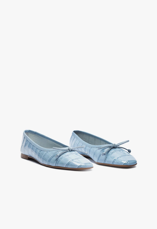 Arissa Mule Croc Blue