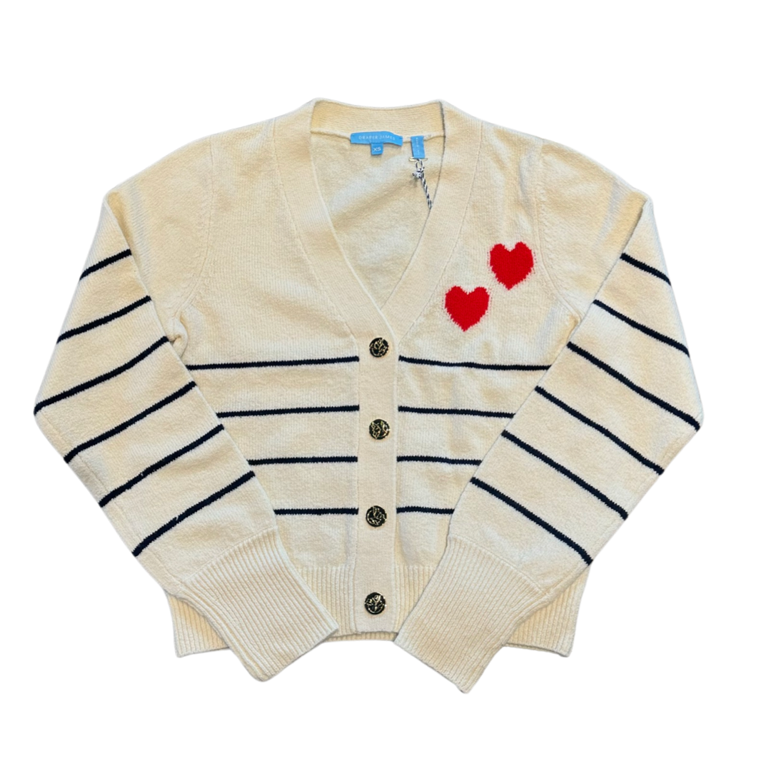 V-Neck Hearts Cardigan