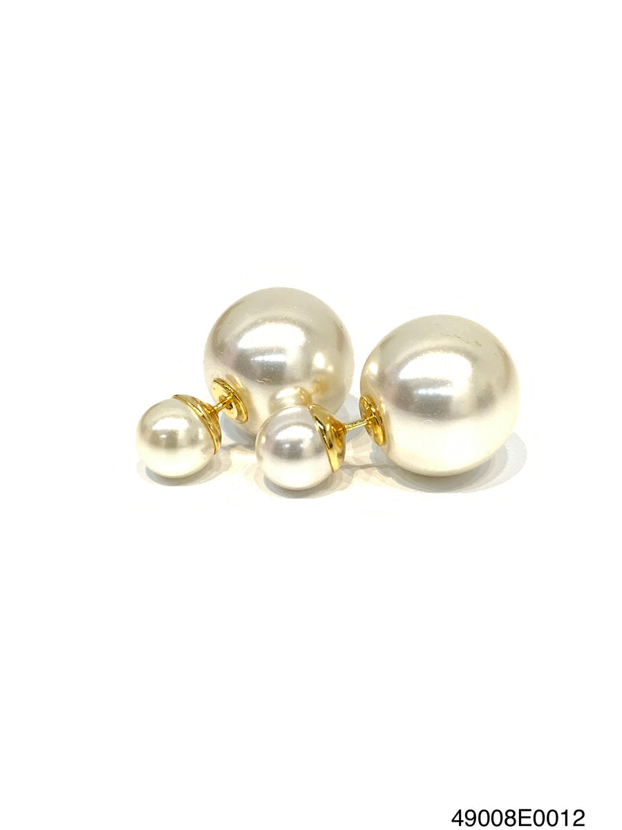 Chloe White Double Pearl Earring