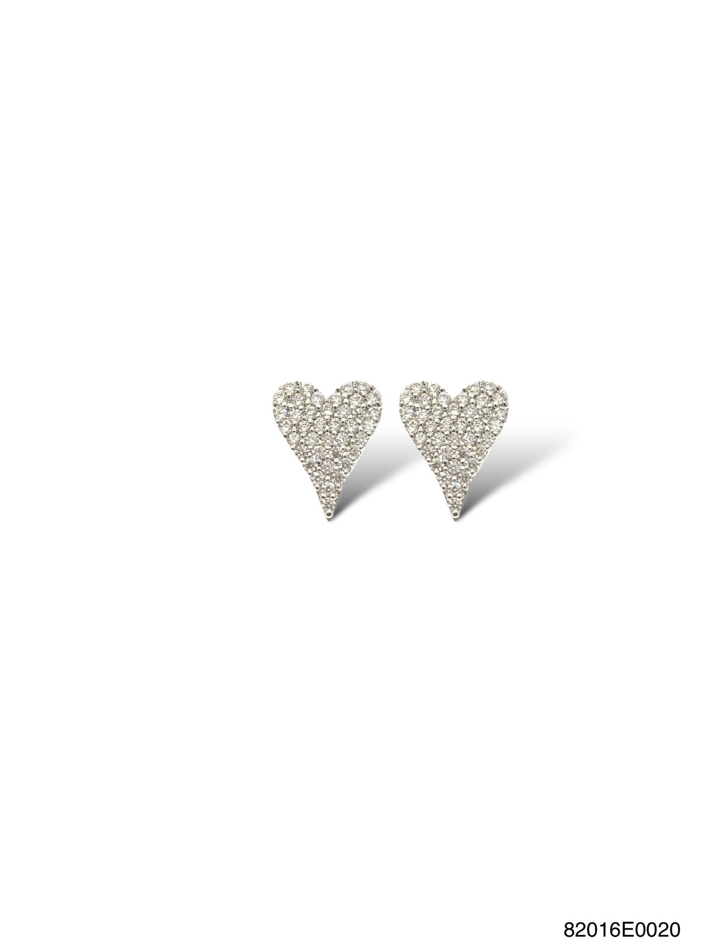 Tess Heart Stud White Gold