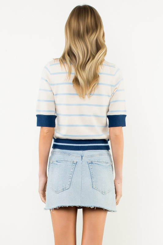 Short Sleeve Striped Top