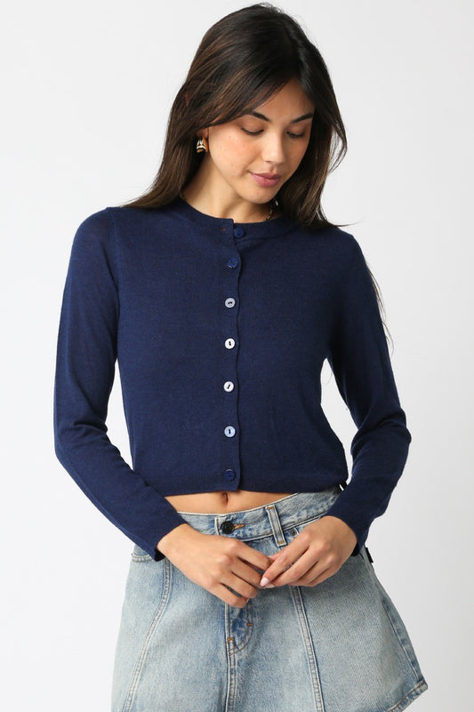 Gianna Knit Sweater in Navy