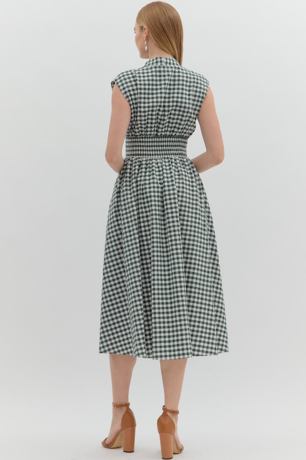 Gingham Midi Dress