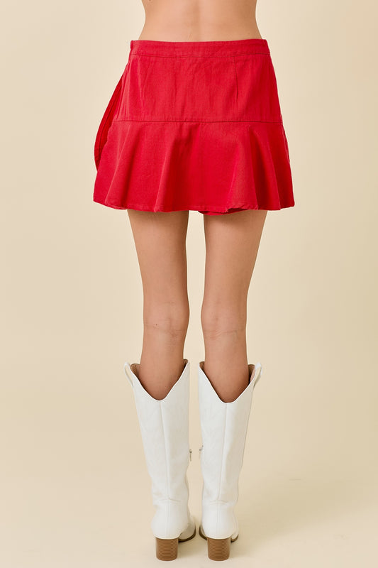 Wrap Front Mini Skort