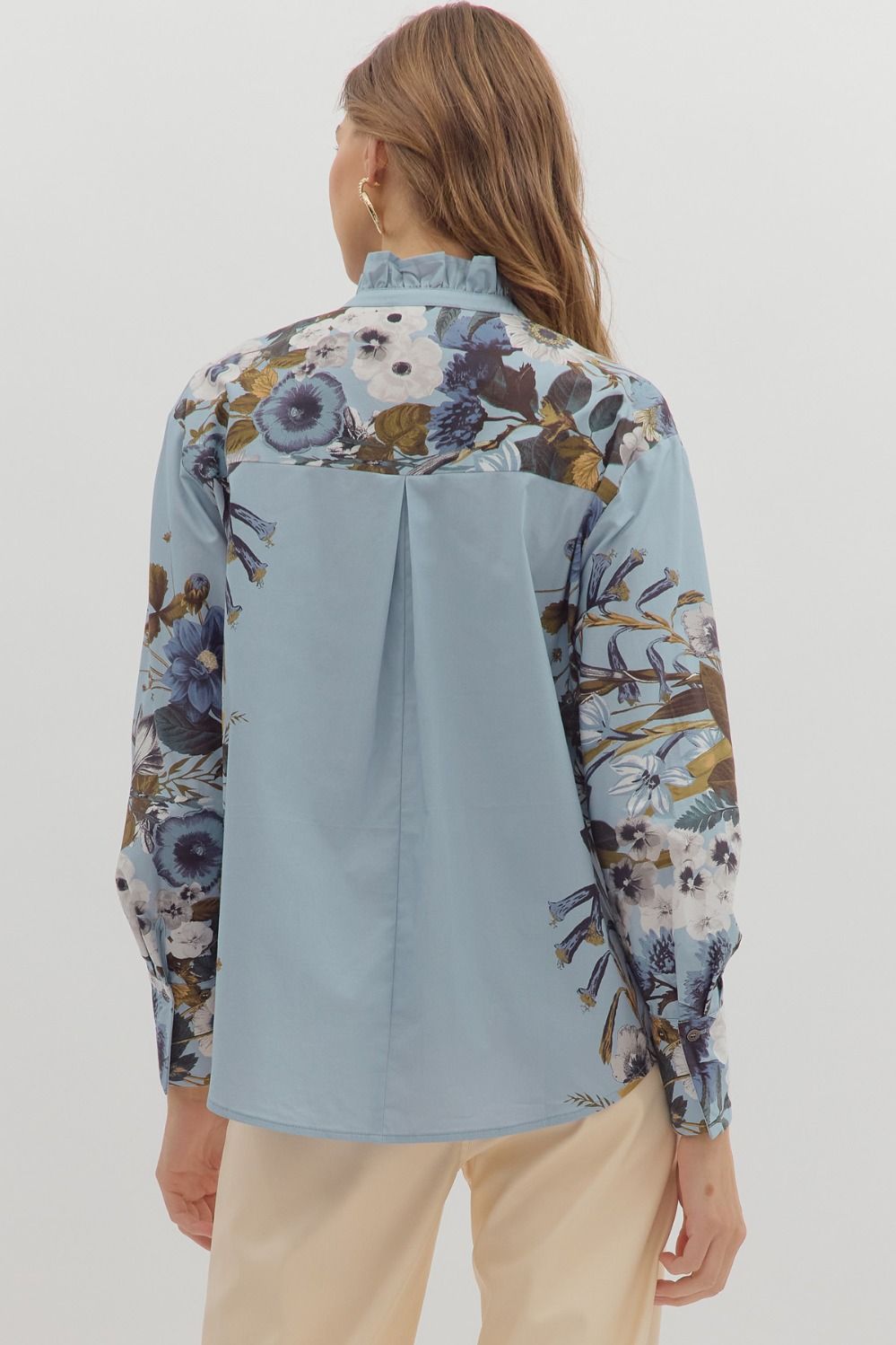 Floral Chambray Button Up
