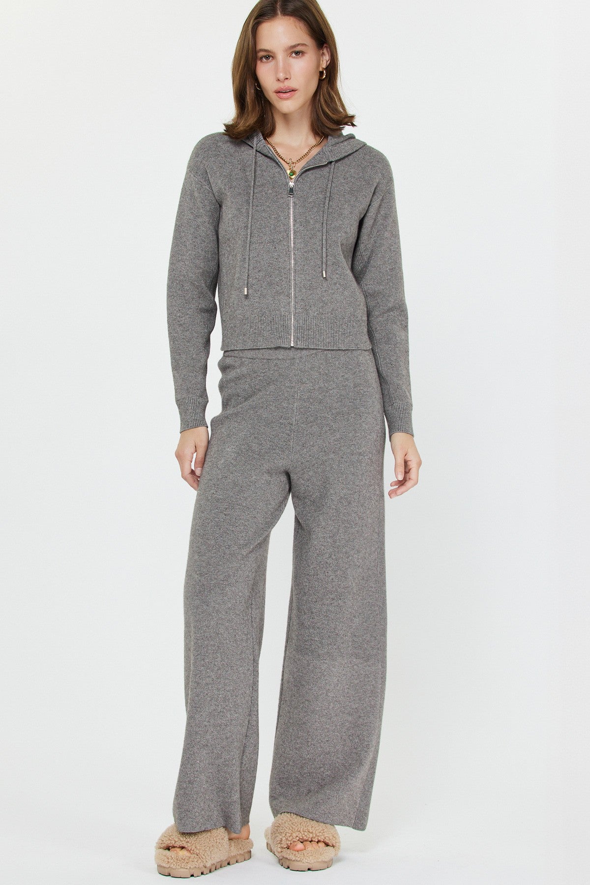 Long Sleeve Zip Up Cropped Hoodie