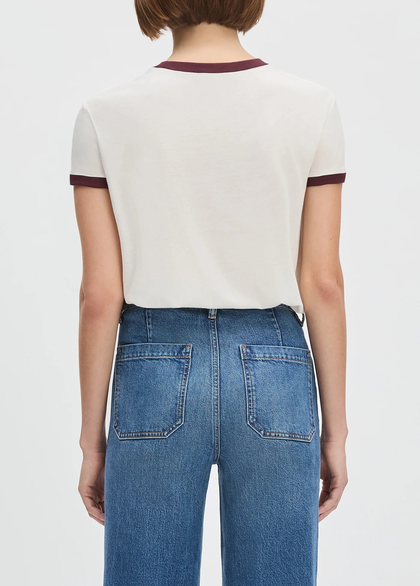 Favorite Daughter Ringer Tee Burgundy