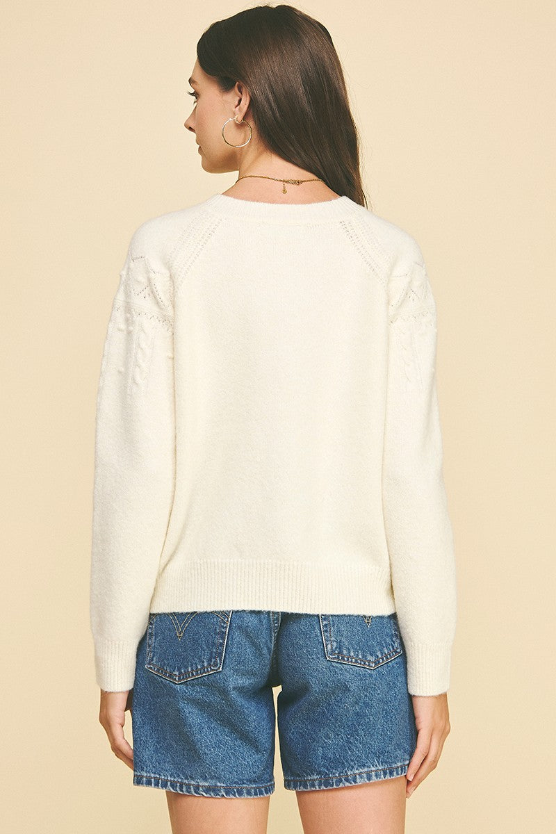 Textured Button Up Cardigan