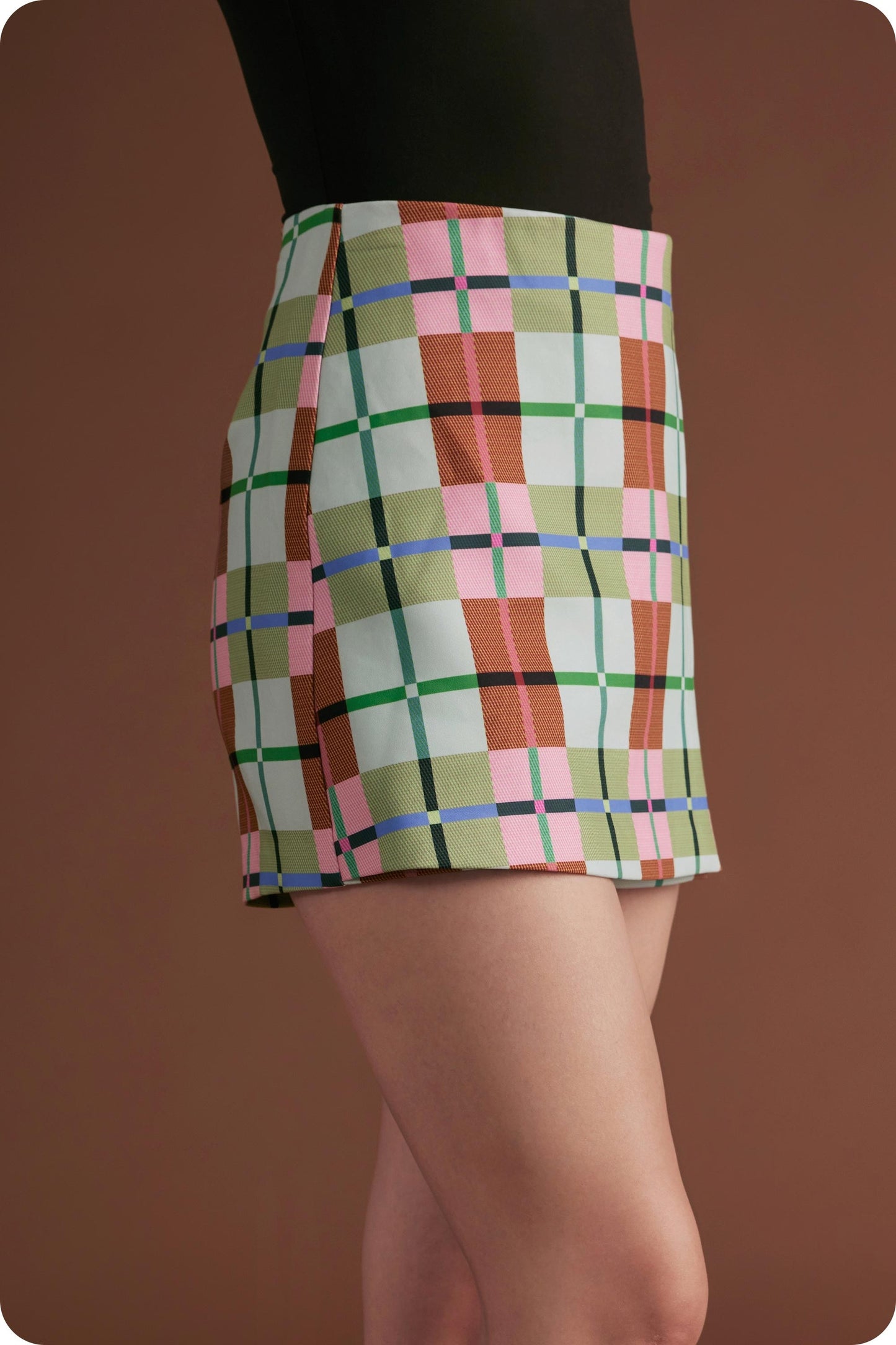 Plaid Multicolor Skort