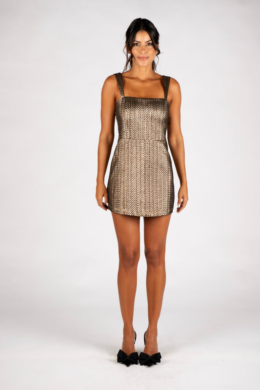 Wells Romper in Gold Party