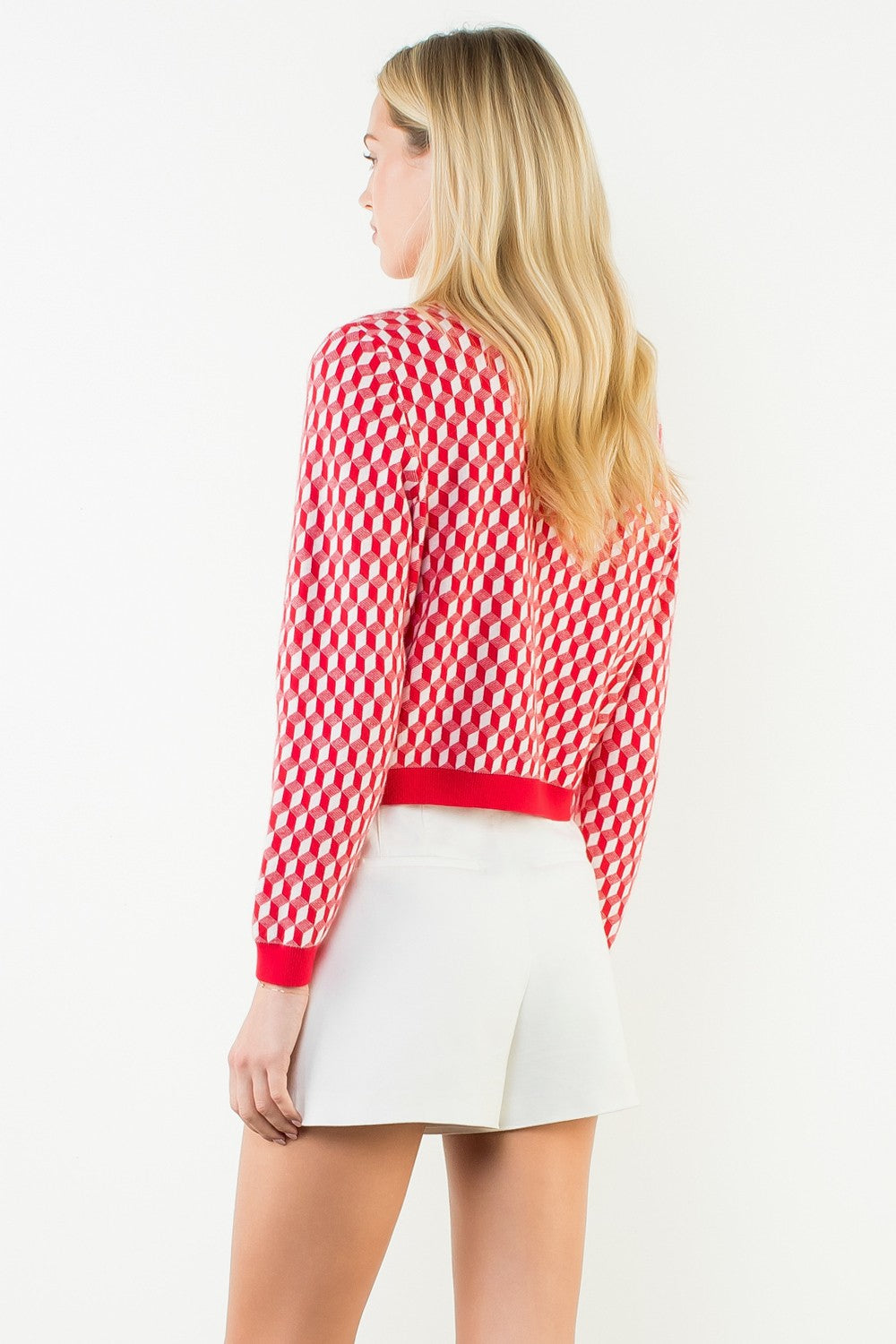 Geometric Print Cardigan