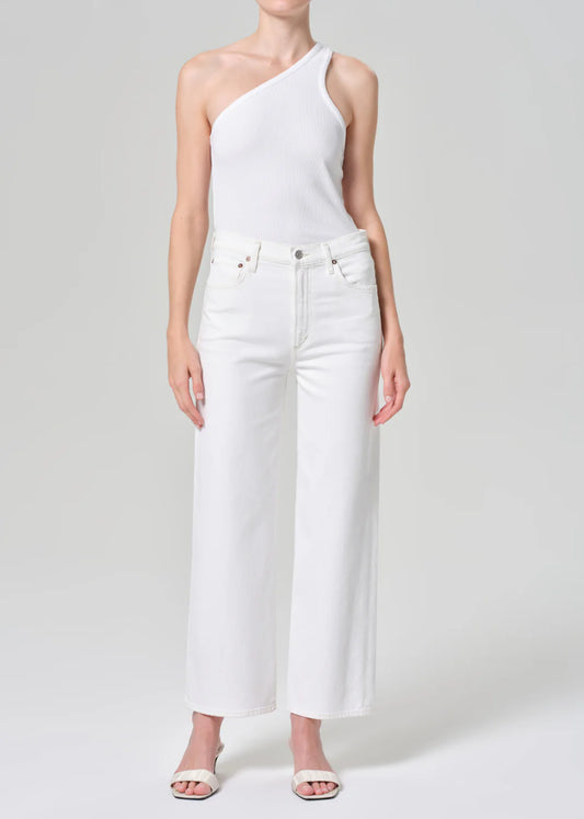AGOLDE Harper Crop in White Wash