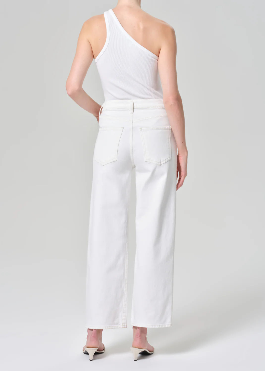 AGOLDE Harper Crop in White Wash